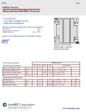 NJ903L Datasheet PDF InterFET 