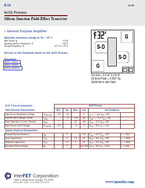 NJ32 Datasheet PDF InterFET 