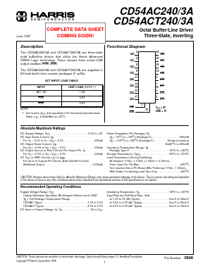 CD54AC240 Datasheet PDF Intersil