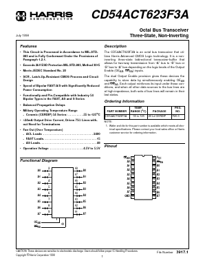 CD54ACT623F3A Datasheet PDF Intersil