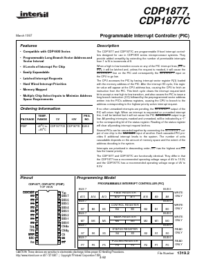 CDP1877CE Datasheet PDF Intersil