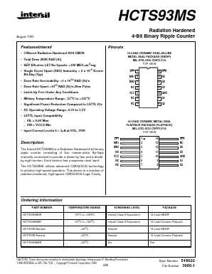 HCTS93D Datasheet PDF Intersil