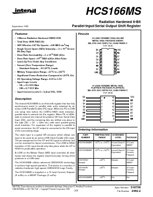 HCS166D Datasheet PDF Intersil