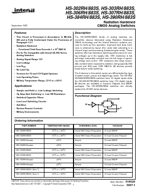 HS-302RH/883S Datasheet PDF Intersil