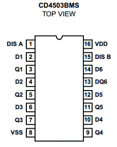 CD4503BMSH6W Datasheet PDF Intersil