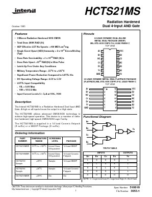 HCTS21D Datasheet PDF Intersil