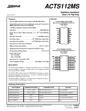 ACTS112K/SAMPLE Datasheet PDF Intersil
