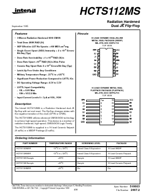 HCTS112K Datasheet PDF Intersil