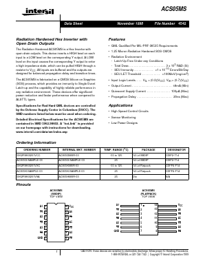 5962F9860201VCC Datasheet PDF Intersil