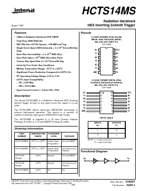 HCTS14K Datasheet PDF Intersil