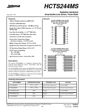 HCTS244K Datasheet PDF Intersil