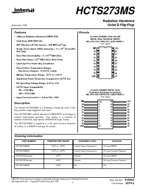 HCTS273D Datasheet PDF Intersil