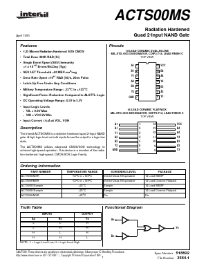 ACTS00K/SAMPLE Datasheet PDF Intersil
