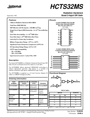 HCTS32D Datasheet PDF Intersil