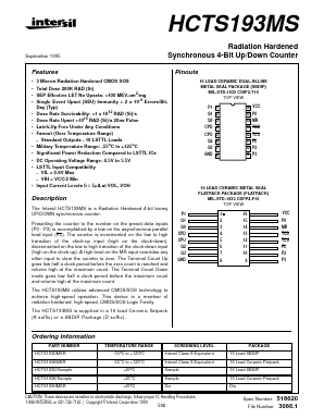 HCTS193D Datasheet PDF Intersil