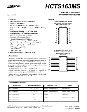 HCTS163K Datasheet PDF Intersil