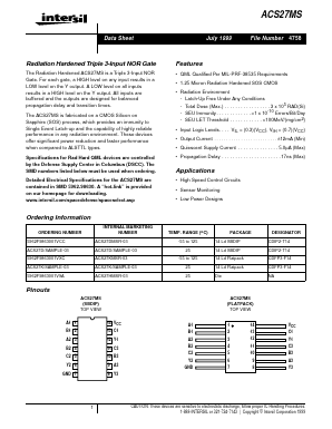 5962F9863001V9A Datasheet PDF Intersil