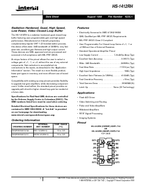 HS-1412RH Datasheet PDF Intersil