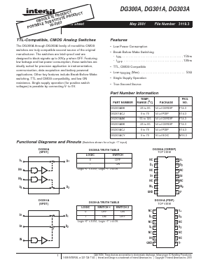 DG300ABK Datasheet PDF Intersil