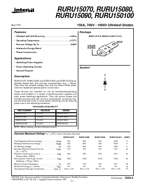 RURU150100 Datasheet PDF Intersil