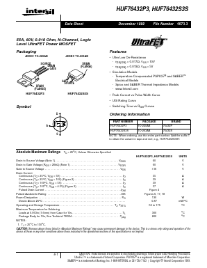 HUF76432S3ST Datasheet PDF Intersil