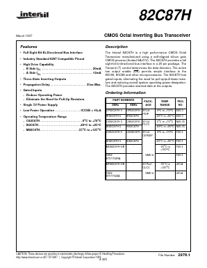 82C87H Datasheet PDF Intersil