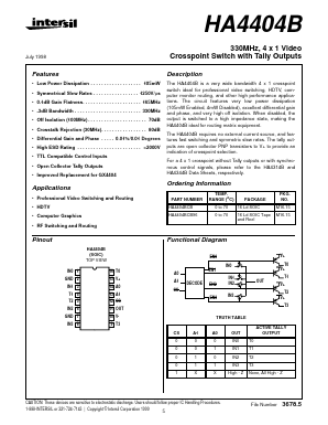 HA4404BCB Datasheet PDF Intersil