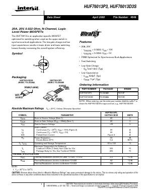 76013P Datasheet PDF Intersil