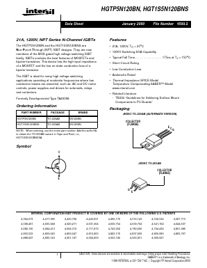 HGT1S5N120BNS9A Datasheet PDF Intersil