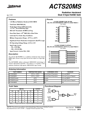 ACTS20HMSR Datasheet PDF Intersil