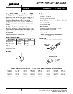 G5N120CN Datasheet PDF Intersil