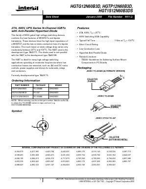 12N60B3D Datasheet PDF Intersil
