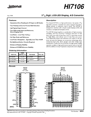 HI7106C/D Datasheet PDF Intersil