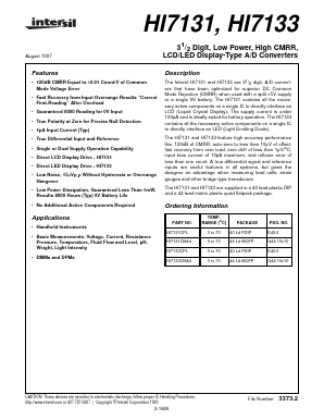 HI7133CPL Datasheet PDF Intersil