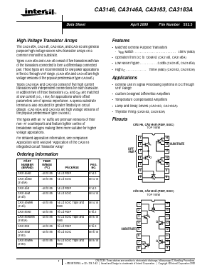 CA3146A Datasheet PDF Intersil