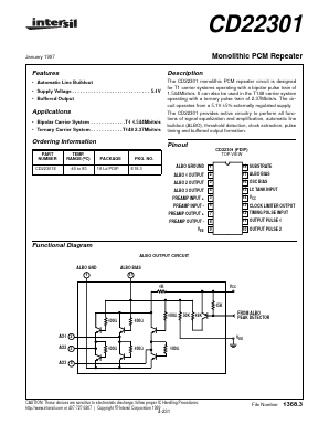 CD22301 Datasheet PDF Intersil