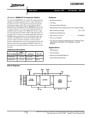 CD22M3493E Datasheet PDF Intersil
