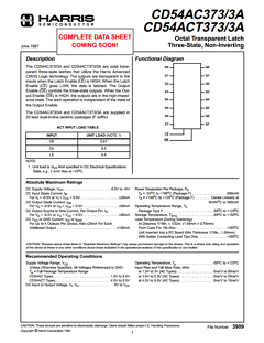 CD54AC373A Datasheet PDF Intersil