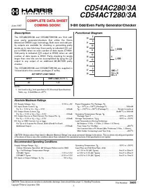 CD54AC280 Datasheet PDF Intersil