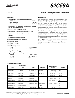 CD82C59A Datasheet PDF Intersil