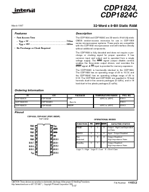 CDP1824CD Datasheet PDF Intersil