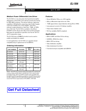 EL1506 Datasheet PDF Intersil