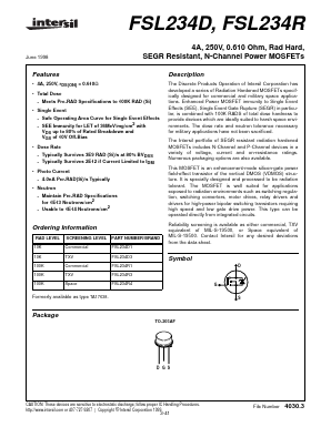FSL234R1 Datasheet PDF Intersil