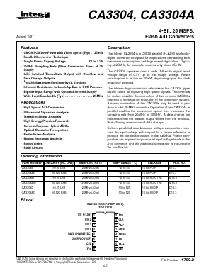 CA3304 Datasheet PDF Intersil
