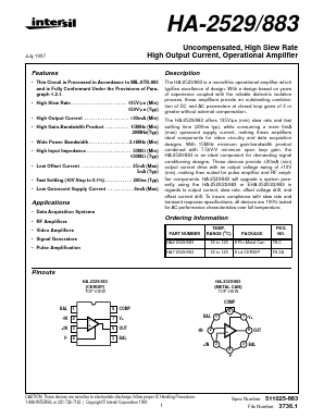 HA-2529/883 Datasheet PDF Intersil