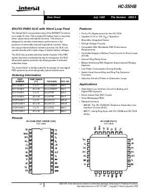 HC-5504 Datasheet PDF Intersil