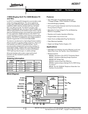 HC5517 Datasheet PDF Intersil