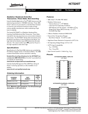 HCTS245T Datasheet PDF Intersil