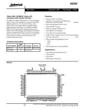 HI2303JCQ Datasheet PDF Intersil