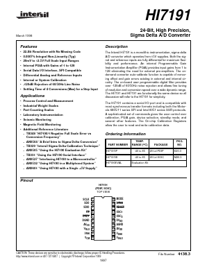 HI7191IB Datasheet PDF Intersil